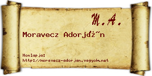 Moravecz Adorján névjegykártya